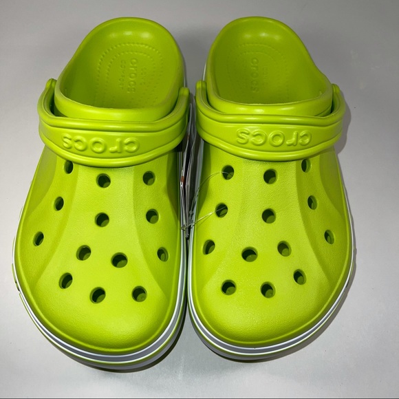 Crocs Clog Size Mens 7 Womens 9 Lime Green Slides - Picture 1 of 5